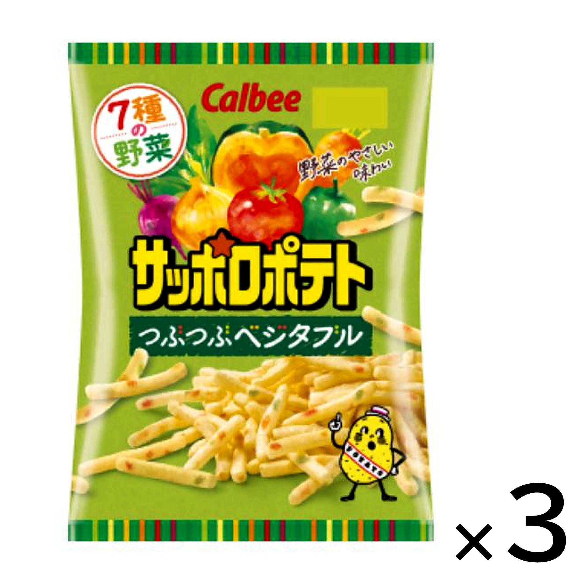 Calbee Sapporo Potato Tsubu Tsubu Vegetable (3-pack)